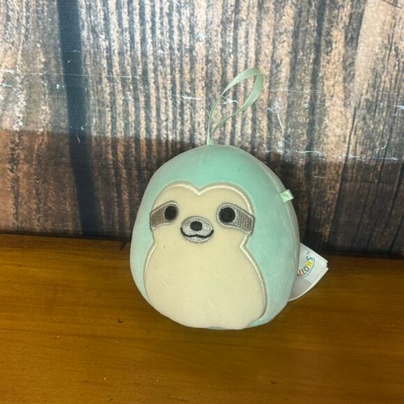 Squishmallows Aqua‎ the Sloth 4" Mini Plush Toy Ornament Blue - Picture 1 of 3